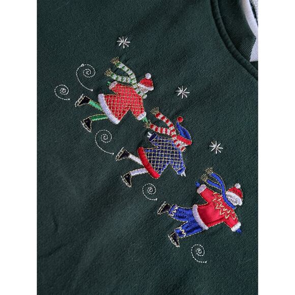 Vintage 1990s Studio Works Green Ugly Christmas Sweater Cotton Blend Unisex XL - Picture 4 of 7